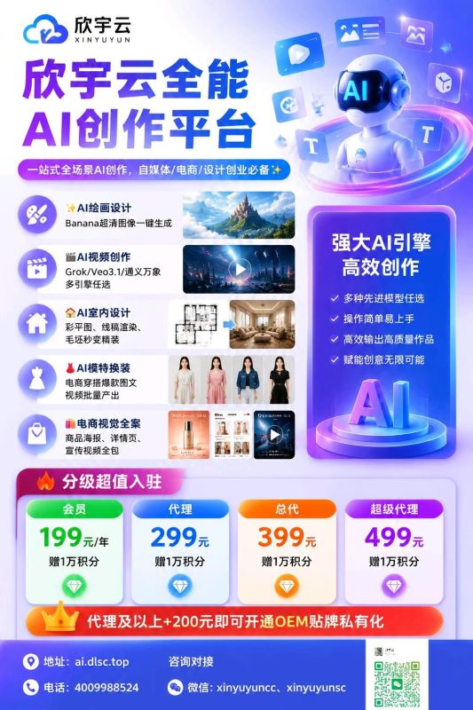 🎨 欣宇云全能AI创作平台-欣宇云博客